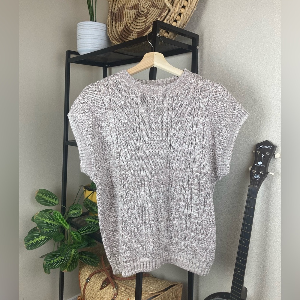 VINTAGE Alfred Dunner 100% knit sweater vest. Oversized S/M.